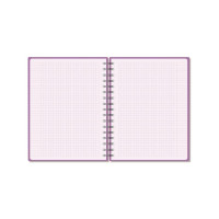 Бизнес-тетрадь Attache А5, 96л, клетка, спираль, пластиковый тонированный бл. Bright colours Сиреневый 1223701