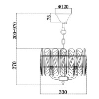 Подвесной светильник Maytoni Suite MOD122PL-03BS