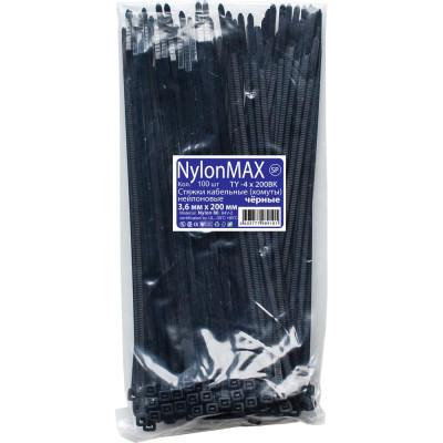 Стяжка Nylon Max 4603777989101 TY-4X200Bk