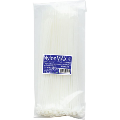 Стяжка Nylon Max 4603777989071 TY-3X200Wh