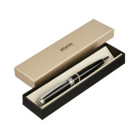 Шариковая ручка Attache Selection Desire черный корпус, поворотный механизм, синий, футляр 901719