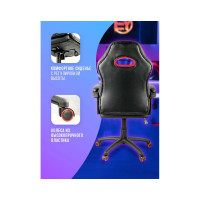 Игровое кресло Helmi HL-S06 Highway экокожа/ткань черная/красная 279719