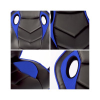 Игровое кресло Helmi HL-S07 Boost экокожа/ткань черная/синяя 279721