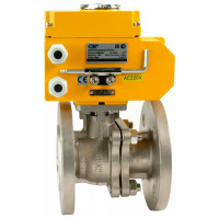 Шаровой кран DN.ru КШФП.316.200 Ду65 Ру16 с электроприводом QT-010 220В D160-02102