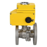 Шаровой кран DN.ru КШФП.316.200 Ду32 Ру40 с электроприводом QT-005 220В D160-02056