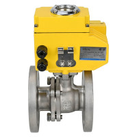 Шаровой кран DN.ru КШФП.316.200 Ду32 Ру40 с электроприводом QT-005 220В D160-02056