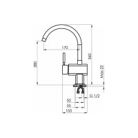 Смеситель для кухонной мойки Granula Standart белый ST-31