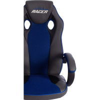 Кресло TetChair RACER GT new кожзам/ткань, металлик/синий, 36/10 13252