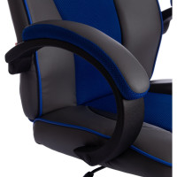 Кресло TetChair RACER GT new кожзам/ткань, металлик/синий, 36/10 13252