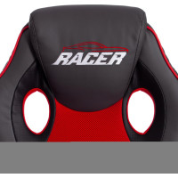 Кресло TetChair RACER GT new кожзам/ткань, металлик/красный, 36/08 13249