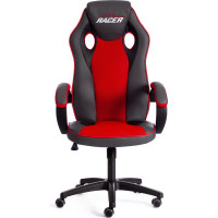 Кресло TetChair RACER GT new кожзам/ткань, металлик/красный, 36/08 13249
