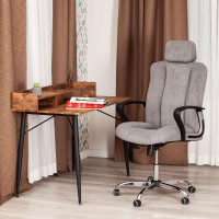 Кресло Tetchair OXFORD флок, серый 21163