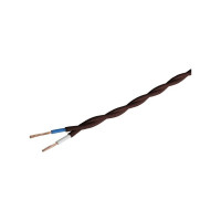 Силовой кабель Retro Electro ретро, 2х2,5, коричневый, длина бухты 50 2254752