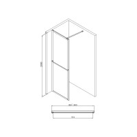 Душевая перегородка ABBER Eleganz Immer Offen AG60100B