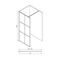 Душевая перегородка ABBER Eleganz Immer Offen AG62100B
