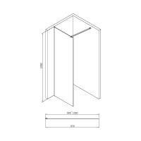Душевая перегородка ABBER Eleganz Immer Offen AG61100B