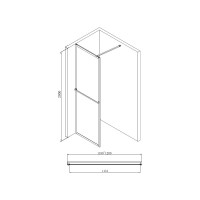 Душевая перегородка ABBER Eleganz Immer Offen AG60120B