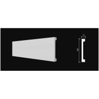 Напольный плинтус Decor-Dizayn ударопрочный влагостойкий под покраску 120Х13Х2000 мм DD710