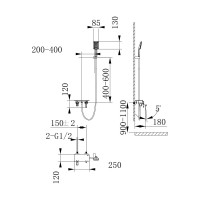 Смеситель для ванны Lemark Mista LM6414WG