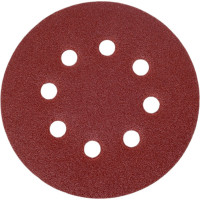 Круг шлифовальный на липучке с отверстиями (5 шт; 125 мм; P80) Hogert Technik HT8D122