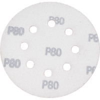 Круг шлифовальный на липучке с отверстиями (5 шт; 125 мм; P80) Hogert Technik HT8D122