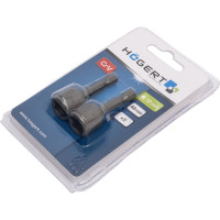 Насадка торцевая с магнитом (2 шт; 12 мм; 1/4"; CrV) HOEGERT TECHNIK HT1S459