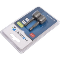 Насадка торцевая с магнитом (2 шт; 12 мм; 1/4"; CrV) HOEGERT TECHNIK HT1S459
