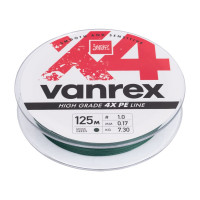 Плетеная леска LUCKY JOHN Vanrex х4 BRAID Moss Green 125/017 LJ4114-017