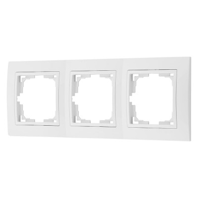 Рамка 3-местная Bylectrica с несъемной декоративной рамкой, серия УЮТ, белый, ЮЛИГ.735212.281-40