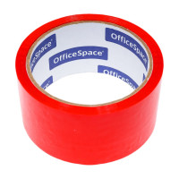 Упаковочная клейкая лента Office Space 48 мм х 40 м, 45 мкм, красная ШК КЛ_6288