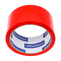 Упаковочная клейкая лента Office Space 48 мм х 40 м, 45 мкм, красная ШК КЛ_6288