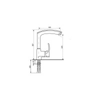 Смеситель для кухни ULGRAN U-005 цвет: молочный U-005-341