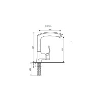 Смеситель для кухни ULGRAN U-005 песочный U-005-302