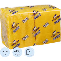 Однослойные бумажные салфетки Luscan Profi Pack 24х24 см желтые 400 шт 476878
