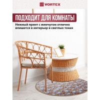 Влаговпитывающий коврик VORTEX Velur SPA круглый Жемчуг диаметр 60 см 10 24300
