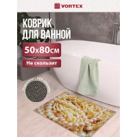 Влаговпитывающий коврик VORTEX Velur SPA Жемчужное ожерелье 50x80 см 10 24293