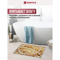 Влаговпитывающий коврик VORTEX Velur SPA Жемчужное ожерелье 50x80 см 10 24293