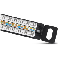 Патч-панель Cabeus высокой плотности, 0,5U, 24 порта RJ-45, категория 5e, PLHD-24-Cat.5e-Dual-180-0,5U