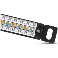 Патч-панель Cabeus высокой плотности, 0,5U, 24 порта RJ-45, категория 5e, PLHD-24-Cat.5e-Dual-180-0,5U