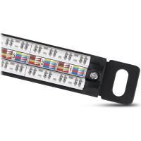 Патч-панель Cabeus высокой плотности, 0,5U, 24 порта RJ-45, категория 6a PLHD-24-Cat.6a-Dual-180-0,5U