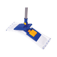 Швабра OfficeClean Professional пластиковый держатель 40 см насадка МОП микрофибра/абразив карман 266756