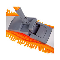 Швабра OfficeClean Professional телескопическая ручка 120 см пластик флаундер 40 см насадка ворсистая микрофибра карманы 303056