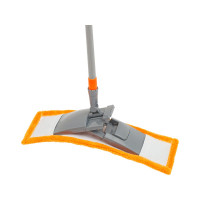 Швабра OfficeClean Professional телескопическая ручка 120 см пластик флаундер 40 см МОП микрофибра карманы 303073