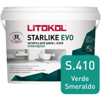 Эпоксидный состав для укладки и затирки мозаики LITOKOL STARLIKE EVO S.410 VERDE SMERALDO 485380004