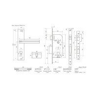 Врезной замок НОРА-М N 106-70 Л хром 16993