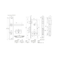 Врезной замок НОРА-М N 108-85 M матовый хром 17094