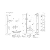 Врезной замок НОРА-М N 100-85 К матовый хром 40мм 17133