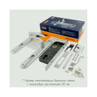 Врезной замок НОРА-М N 100-85 К матовый хром 40мм 17133