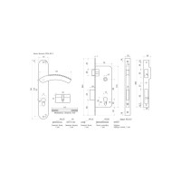 Врезной замок НОРА-М N 96-85 К матовый кофе 40мм 17127