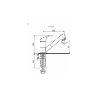 Смеситель для кухни ULGRAN U-002 цвет: антрацит U-002-343